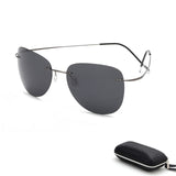 With case Polarized Titanium Sunglasses Polaroid