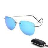 With case Polarized Titanium Sunglasses Polaroid