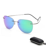 With case Polarized Titanium Sunglasses Polaroid