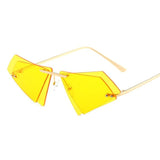 Rimless Cat Eye Sunglasses Women