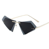 Rimless Cat Eye Sunglasses Women
