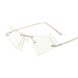 Rimless Cat Eye Sunglasses Women