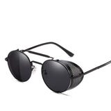 MuseLife Retro Round Metal Sunglasses Steampunk Men