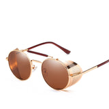 MuseLife Retro Round Metal Sunglasses Steampunk Men