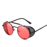 MuseLife Retro Round Metal Sunglasses Steampunk Men