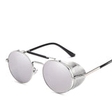 MuseLife Retro Round Metal Sunglasses Steampunk Men