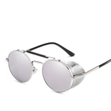 MuseLife Retro Round Metal Sunglasses Steampunk Men