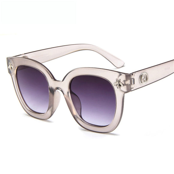 Fashion Square Frame Bee Sunglasses Women