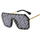 New Large Frame Conjoined Sunglasses Women
