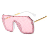 New Large Frame Conjoined Sunglasses Women