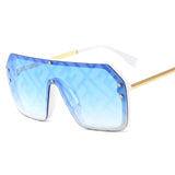 New Large Frame Conjoined Sunglasses Women